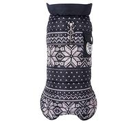 Wouapy - Abrigo de plumón Jacquard Negro de Wouapy, Talla XL, Protege a tu Perro de Las Intemperies para Perro.