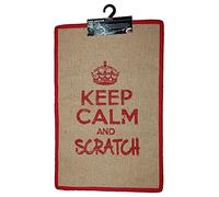 Wouapy Alfombra Rascador para Gatos, Rectangular, Rojo