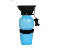 Wouapy Bebedero para Perros Portátil Tipo Fuente (500 ml, Azul). Botella de Agua con Cuenco para Perros Grandes, Cachorros de Plástico. Accesorios para Mascotas, Talla única E0642