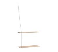 Woud Estantería Stedge 60 cm Roble pigmentado blanco