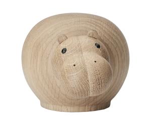 Woud Figura de madera Hibo hipopótamo Small