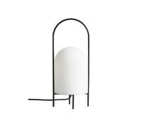 Woud Lámpara de mesa Ghost negro-vidrio opal blanco
