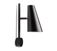 Woud Lámpara de pared Cono negro