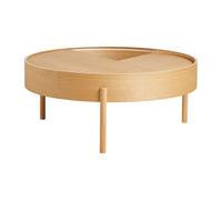 Woud Mesa auxiliar Arc Ø89 cm Roble tratado con aceite