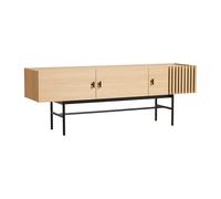 Woud Mesa auxiliar Array baja. 150 cm Roble pigmentado blanco