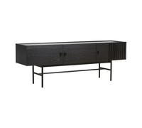 Woud Mesa auxiliar Array baja. 150 cm Roble pintado negro