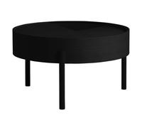 Woud Mesa de centro Arc Ø66 cm ceniza teñida de negro ceniza
