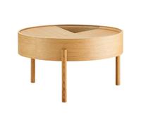 Woud Mesa de centro Arc Ø66 cm Roble barnizado