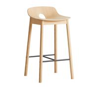 Woud Taburete Mono 65 cm Roble pigmentado blanco