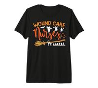 Wound Care Nurses Witch Broom Funny Halloween Nurse Costume Camiseta Premium