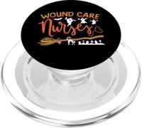 Wound Care Nurses Witch Broom Funny Halloween Nurse Costume PopSockets PopGrip para MagSafe