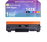 Woungzha 142X W1420X 142A Cartuchos de Tóner para HP Laserjet M140WE Toner para Toner HP Laserjet M110W para MFP M140W M110WE m139we m139w 1 Negro (con Chip 2000 Páginas)