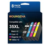 Woungzha 35XL Cartucho de Tinta Compatible con Epson 35XL 35 XL para Epson Workforce Pro WF-4740DTWF WF-4730DTWF WF-4720DWF WF-4725DWF WF-4730 WF-4720 (8-Pack)
