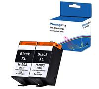Woungzha 903 XL Cartuchos de Tinta Reemplazo de HP 903XL Compatibles para HP Officejet 6950 Pro 6970 6960 All-in-One (2 Negro)