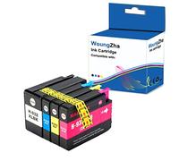 Woungzha 932 933 Cartuchos de Tinta para HP 932XL 933XL Tinta Compatible con HP Officejet 6600 6700 7110 7612 7610 6100 (1 Negro, 1 Cian, 1 Magenta, 1 Amarillo)
