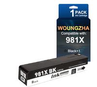 Woungzha 981X Compatible Cartucho de Tinta HP 981X para HP PageWide Color 586dn 556xh 586z 586f 556 586 E55650 (1 Negro)