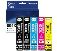 Woungzha Cartucho de Tinta Compatible Epson 604XL 604 XL Tinta para Epson Expression Home XP-2200 XP-2205 XP-3200 XP-3205 XP-4200 XP-4205, Workforce WF-2910 WF-2930 WF-2935 WF-2950 (5 Paquetes)