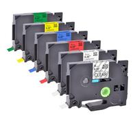 Woungzha Cintas de Etiquetas Compatible para usar en lugar de Brother P-Touch TZe 9mm TZe-221 TZe-121 TZe-421 TZe-521 TZe-621 TZe-721 Laminada Etiquetas para P-Touch H100LB H105 E100 D200 D210