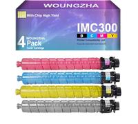 Woungzha Compatible Cartucho de Tóner IM C300 IM C300F Reemplazo para Ricoh Ricoh IM C300 300F 400F 400SRF (4-Pack)