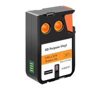 Woungzha Compatible para Dymo XTL 1868767 All-Purpose Vinyl Etiqueta Negro sobre Naranja para Dymo XTL-300 XTL-500 XTL300 XTL500 Etiquetadora 3/4" x 23 Feet (19mm x 7m) (1-Pack)