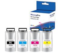 Woungzha T9731 T9732 T9733 T9734 Bolsa de Tinta de Paquete de Tinta con Chip Reemplazo de Epson WF-C869Ra Impresora de inyección de Tinta Cartucho de Tinta de Tinta Completa (4 Paquetes)