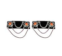 WOURRD Adorno para el pelo hecho a mano con borlas de pelusa de estilo mongol con diseños vintage de diamantes de imitación para mujeres que buscan un encanto único