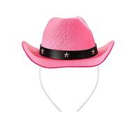 WOURRD Diadema de vaquero para fiestas, sombrero de vaquera, diadema para el pelo para niños y adultos, tocado musical para festivales musicales