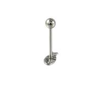 WOURRD Piercing de lengua de acero inoxidable para lengua, piercing de lengua, con forma de espina de pez, unisex, joyería para fiestas diarias