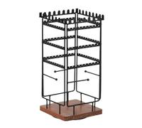 WOURRD Soporte de exhibición de joyas de varios niveles, organizador de aretes y collares, ahorro de espacio, soporte para accesorios para uso doméstico y tienda