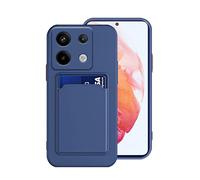Wousunly Compatible con Carcasa Poco M6 Pro Antigolpes, Carcasa de teléfono Xiaomi Poco M6 Pro Funda con tarjetero Ultra Fina y Antiarañazos, Carcasa de silicona Cover (Azul oscuro)