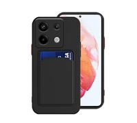 Wousunly Funda de silicona compatible con Redmi Note 13 Pro 5G, funda de silicona para Xiaomi Redmi Note 13 Pro 5G con tarjetero, ultra delgada, suave, TPU a prueba de golpes, protección completa con