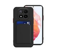 Wousunly Funda de silicona compatible con Redmi Note 14 Pro 5G, funda de teléfono para Xiaomi Redmi Note 14 Pro 5G con tarjetero, ultra delgada, suave, a prueba de golpes, protección completa con