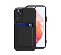 Wousunly Funda de silicona para Xiaomi 12T Pro, resistente a los golpes, TPU, funda para teléfono móvil Xiaomi 12T Pro con compartimento para tarjetas, funda fina para Xiaomi 12T Pro, resistente a los