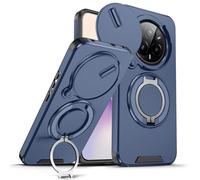 Wousunly Funda para Realme 14 Pro Plus 5g con Protección Cámara, Compatible con Realme 14 Pro+ Carcasa Silicona Anillo Soporte Capa Suave TPU Accesorios Fundas Antigolpes Original Fina Case (Azul)
