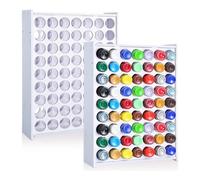 Wouueso 2 unidades de 63 agujeros organizador de colores para manualidades, soporte de color vertical, organizador de pintura montado en la pared para suministros de arte