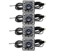 Wouueso 4 Unids 100 Grados Módulo de Cámara 1MP OV9732 1280x720 USB Controlador Libre Enfoque Manual, con 3 Metro Cable para WinXP/7/8/10
