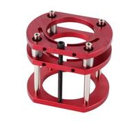 Wouueso Base elevadora de enrutador de aleación de aluminio y acero inoxidable, mandíbulas de 4 mordazas, trípode elevador de enrutador para plataforma de carpintería, mandíbulas de 4 mordazas, base