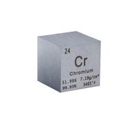Wouueso Bloque de Metal de 1 Pulgada, Elementos de Alta Densidad, Bloque de Metal Puro, para Colecciones de Elementos, Material de Experimento de Laboratorio,