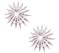Wouueso de Viento de Metal Mágico Rosa de Viento de Metal Cinético, Adecuado para Patio y Jardín