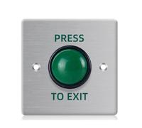 Wouueso Interruptor de Apertura de Puerta con Botón Pulsador de Salida, Panel de Acero Inoxidable para de Control de Acceso de Puerta, Entrada Abierta