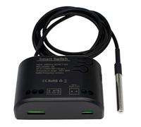 Wouueso Interruptor de Temperatura Inteligente con Sensor de Termostato, Aplicación Tuya/Control, Relé de Contacto Seco Pasivo, Módulo de 1 Canal.