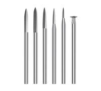 Wouueso Juego de Brocas para Tallado de Madera, 6 Piezas, Accesorios para Brocas de Grabado, Kit para Tallado de Madera para Herramienta Rotativa, para Tallado y Grabado
