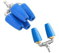 Wouueso Lavadora A Presión con Boquilla Turbo 4 en 1, Lavadora A Presión con Boquilla Turbo Dual, Boquilla Turbo Giratoria con Conector Rápido de 1/4 Pulgadas