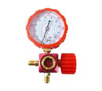 Wouueso ManóMetro del Colector - VáLvula ManóMetro del Medidor del Colector de Aire Acondicionado 800 Psi/55 Kg con Espejo Visual para R410A R22
