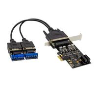 Wouueso Tarjeta Elevadora PCIE de Puerto Paralelo DB25 de 25 Tarjetas de Control de Comunicación PCIe X1 17V352 2SRS232/RS485 Tarjetas PCI-e Express