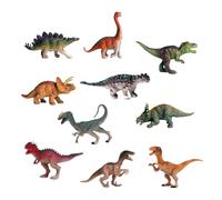 WOUYTPE 10 Piezas Dinosaurios Juguetes, Dinosaurio Juguete, Dinossauros Brinquedos, Adecuados para Que Los Niños a Partir de Tres Años Jueguen y Exploren Más el Mundo Primitivo, Navidad