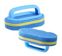 WOUYTPE 2 Piezas Esponja de Limpieza con Mango, Esponjas de Limpieza de Cocina, Cepillo de Esponja Mágico, Cepillo de Limpieza de Piscina para Cocina baño Suelo Pared