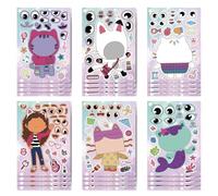 WOUYTPE 24 Piezas Pegatinas Infantiles, Pegatinas Niños, Pegatina Animales, Adecuado para Actividades Manuales Infantiles o para Jugar a Diario, con Estilos Que se Pueden Combinar Libremente