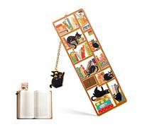 WOUYTPE Marcapáginas Gato Metal, Marcapáginas con Colgante de Gato, Regalos Encantadores, Adecuado para Personas a Las Que Les Gusta Leer, Un Pequeño Regalo para Amigos y Familiares