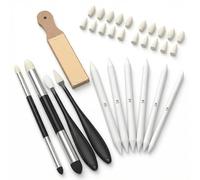 WovaOrx Juego de 31 rotuladores de borrar con papel y esponjas mezcladoras, ideal para artistas para refinar y corregir dibujos a lápiz